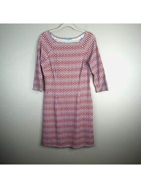 J McLaughlin Sheath Dress Small Catalina Cloth Chain Print Coastal Preppy Travel